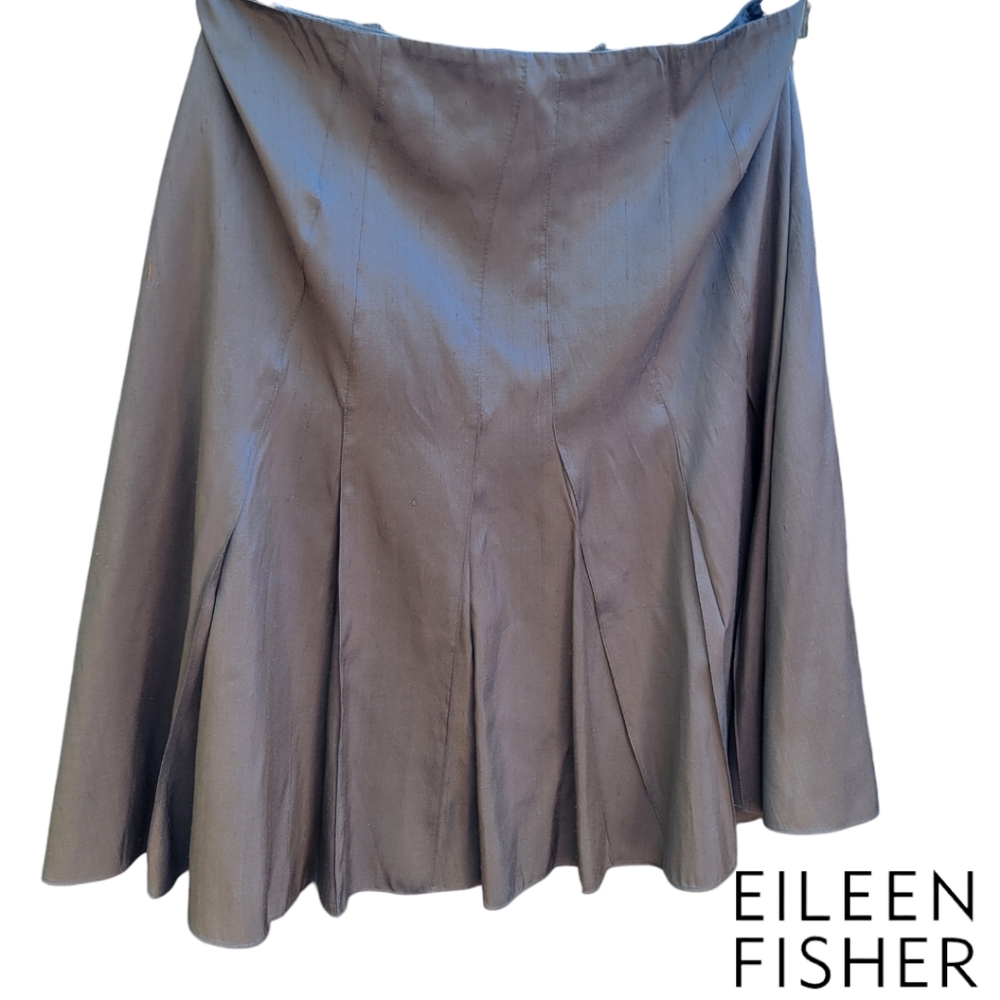 Eileen Fisher Gray A-Line Skirt